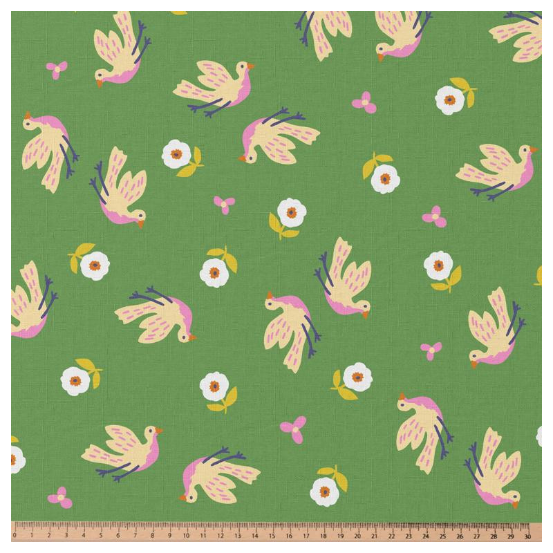 Printed Cotton SUGGY Nettle / Vivid Multicolored